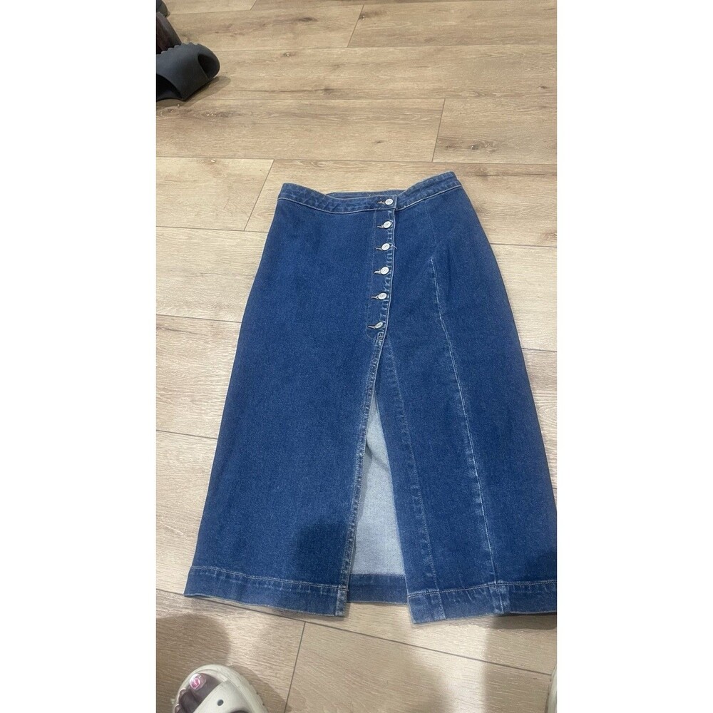 Free People We The Free Come As You Are Denim Maxi Skirt Size Small